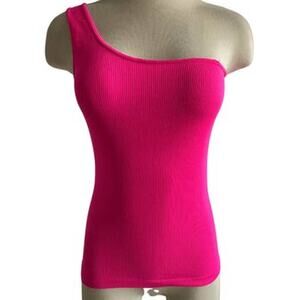 CANDIES 00’s Hot Pink One Shoulder Tank Top